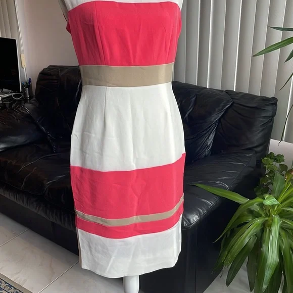 Dress barn sleeveless color block dress size 4 - Picture 3 of 4